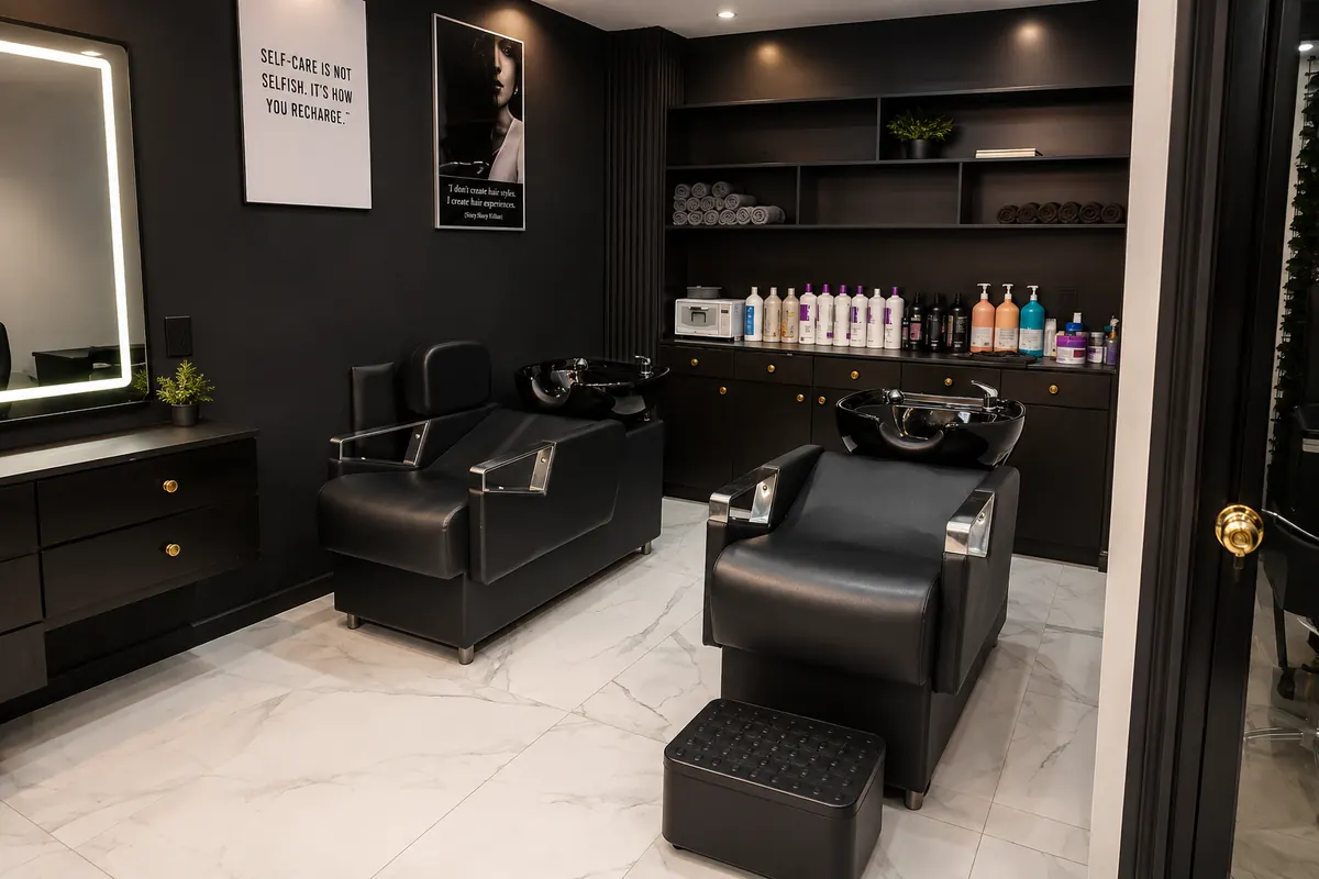 The Looks hair wash area