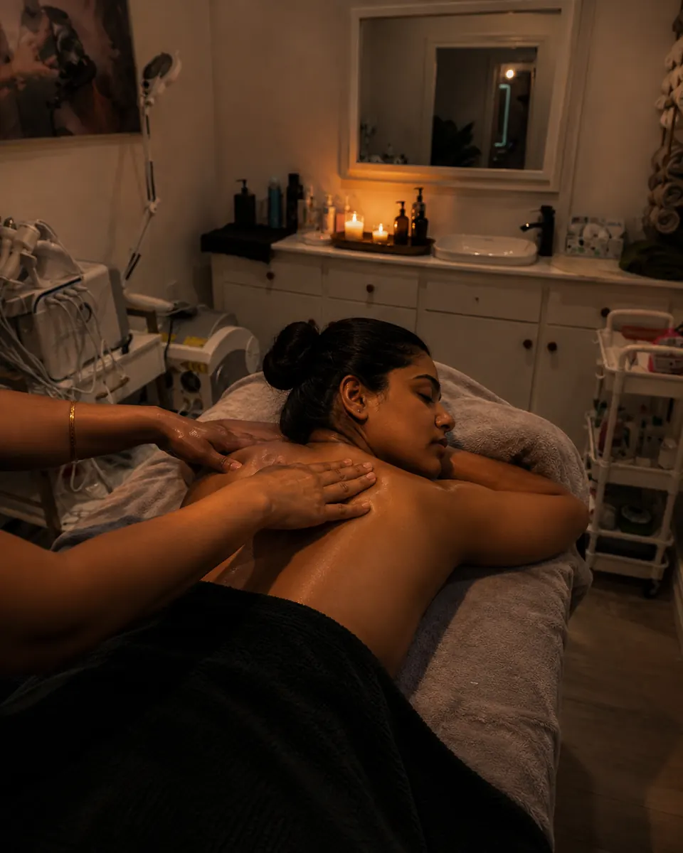 Professional massage service at The Looks